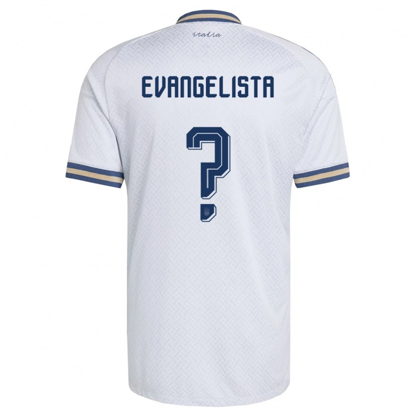Danxen Kvinnor Italien Edoardo Evangelista #0 Off-White Marin Guld Bortatröja Matchtröjor 26-28 Tröjor T-Tröja