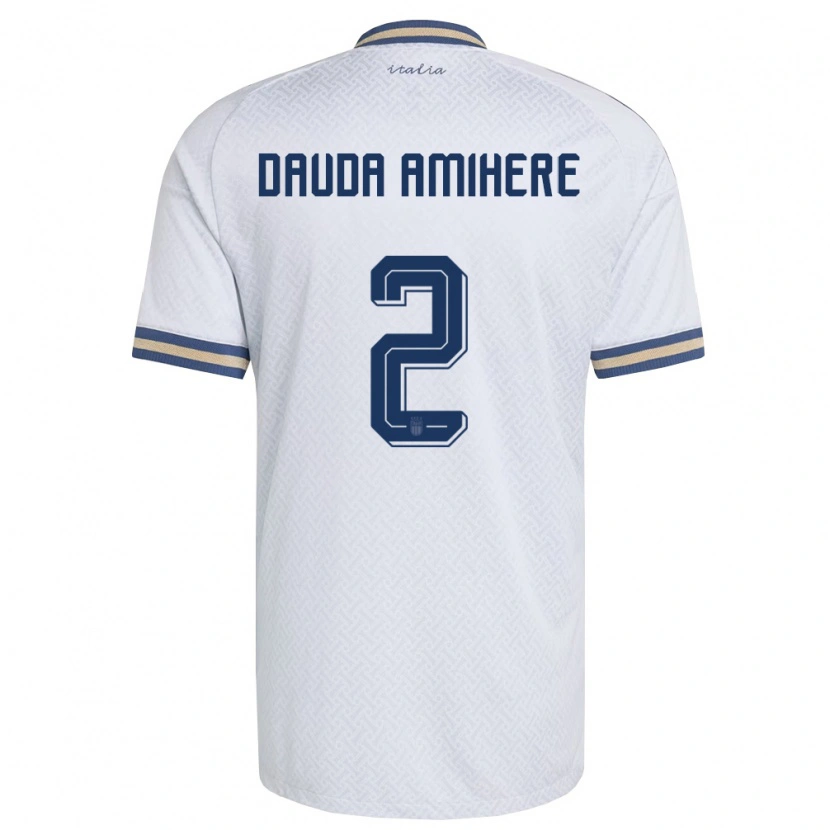 Danxen Kvinnor Italien Iddrisa Dauda Amihere #2 Off-White Marin Guld Bortatröja Matchtröjor 26-28 Tröjor T-Tröja