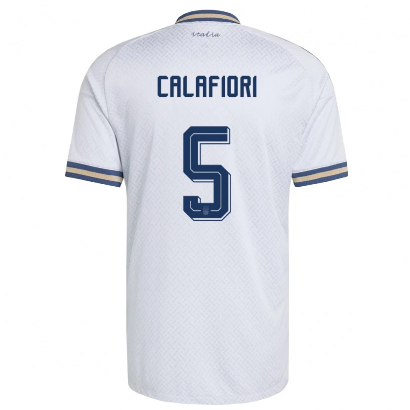 Danxen Kvinnor Italien Riccardo Calafiori #5 Off-White Marin Guld Bortatröja Matchtröjor 26-28 Tröjor T-Tröja