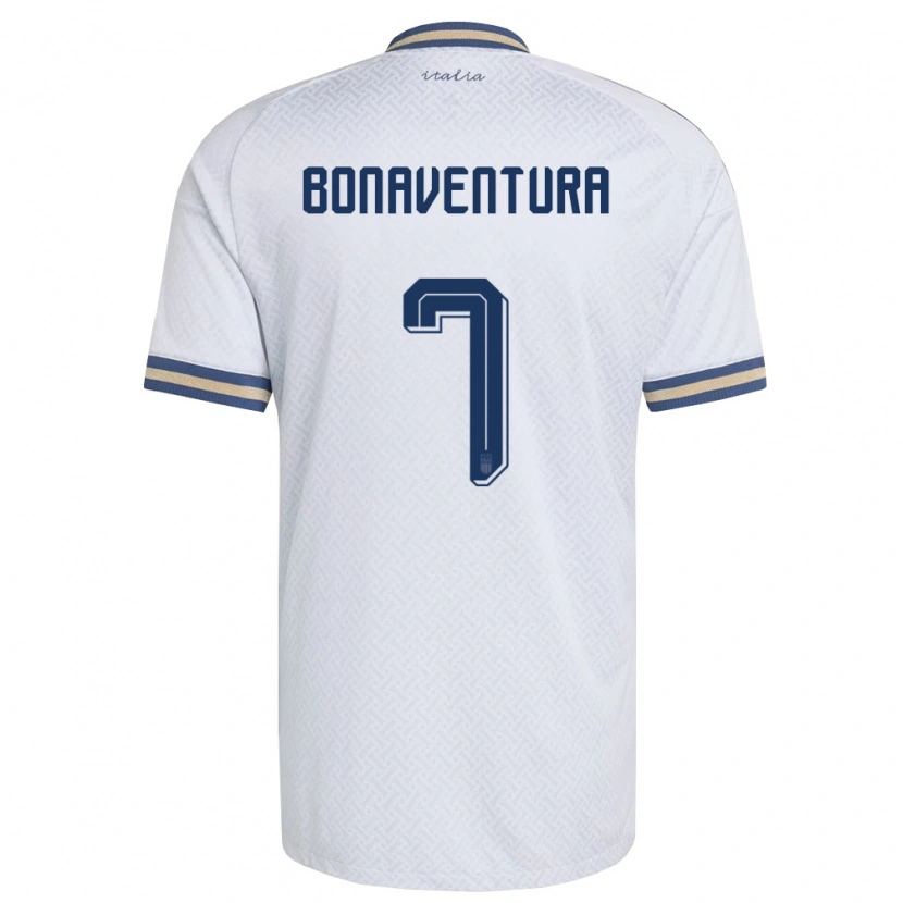 Danxen Kvinnor Italien Giacomo Bonaventura #7 Off-White Marin Guld Bortatröja Matchtröjor 26-28 Tröjor T-Tröja