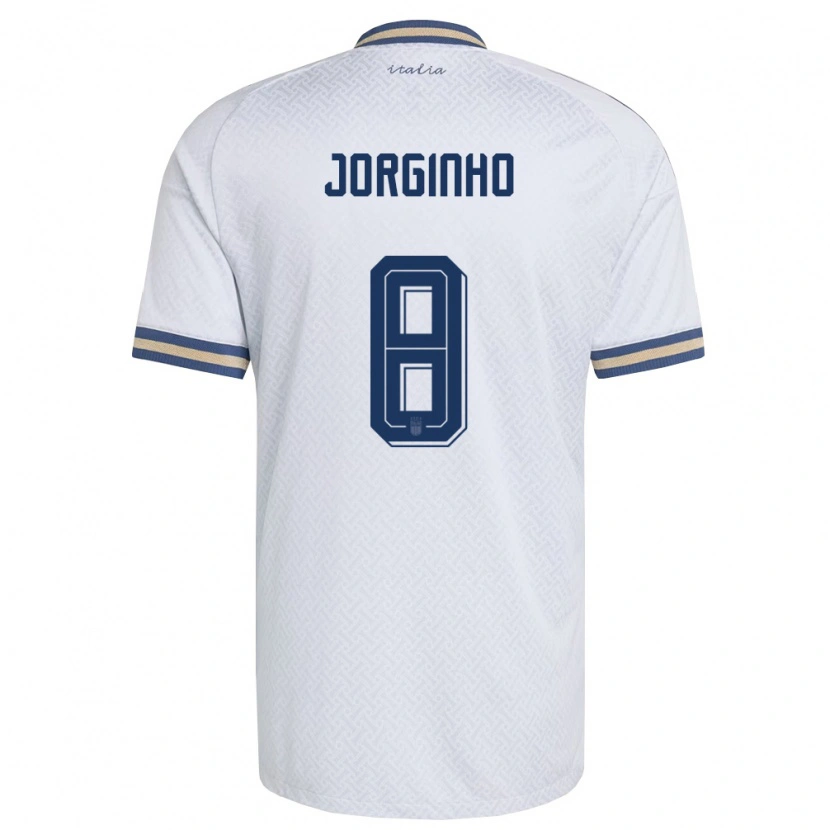 Danxen Kvinnor Italien Jorginho #8 Off-White Marin Guld Bortatröja Matchtröjor 26-28 Tröjor T-Tröja