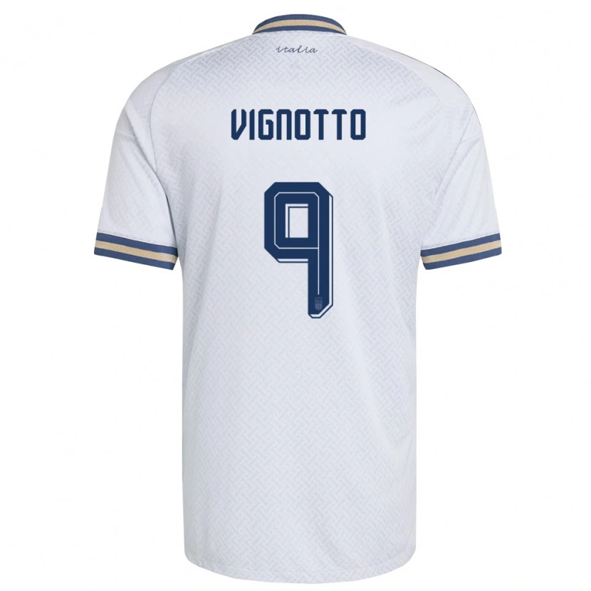 Danxen Kvinnor Italien Elisabetta Vignotto #9 Off-White Marin Guld Bortatröja Matchtröjor 26-28 Tröjor T-Tröja