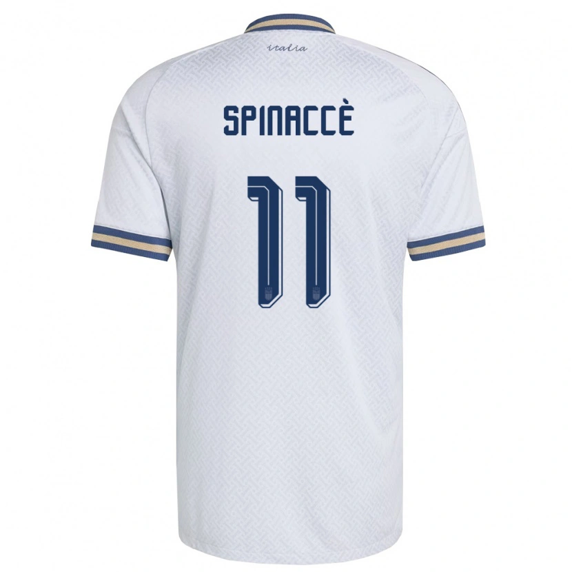Danxen Kvinnor Italien Matteo Spinaccè #11 Off-White Marin Guld Bortatröja Matchtröjor 26-28 Tröjor T-Tröja