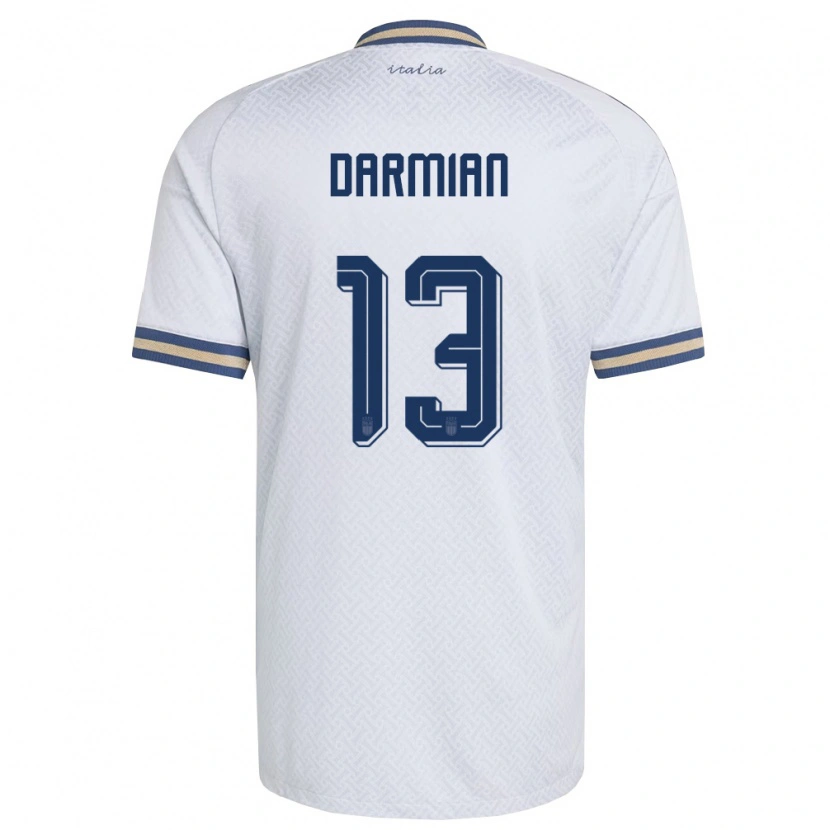 Danxen Kvinnor Italien Matteo Darmian #13 Off-White Marin Guld Bortatröja Matchtröjor 26-28 Tröjor T-Tröja