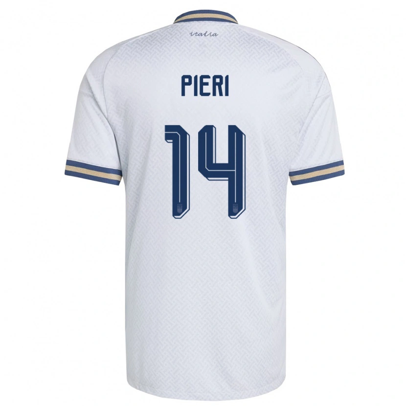 Danxen Kvinnor Italien Giacomo De Pieri #14 Off-White Marin Guld Bortatröja Matchtröjor 26-28 Tröjor T-Tröja