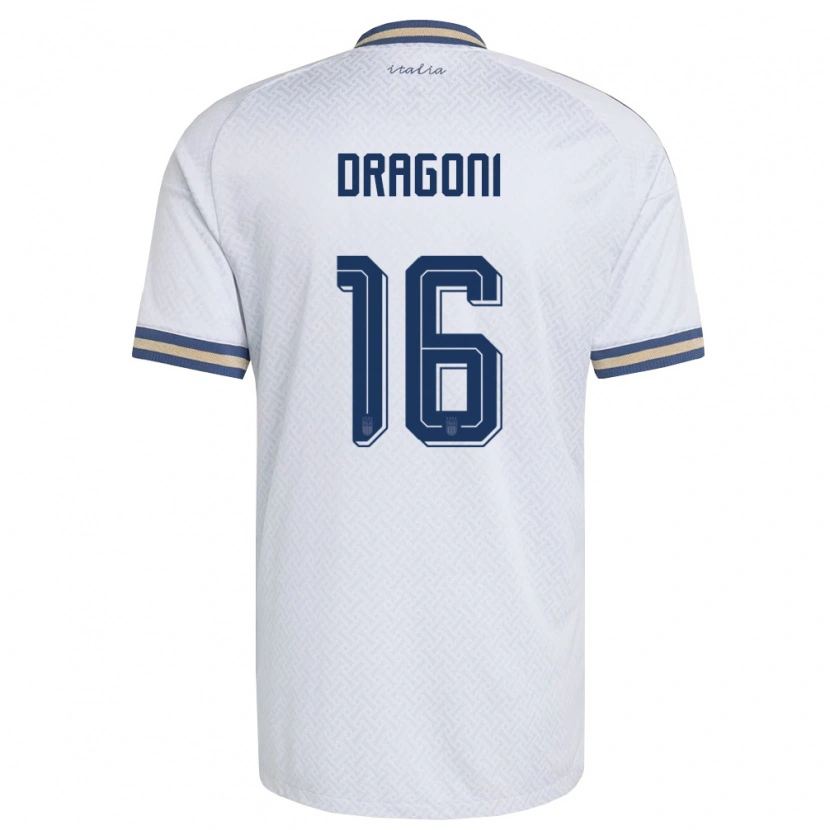 Danxen Kvinnor Italien Giulia Dragoni #16 Off-White Marin Guld Bortatröja Matchtröjor 26-28 Tröjor T-Tröja