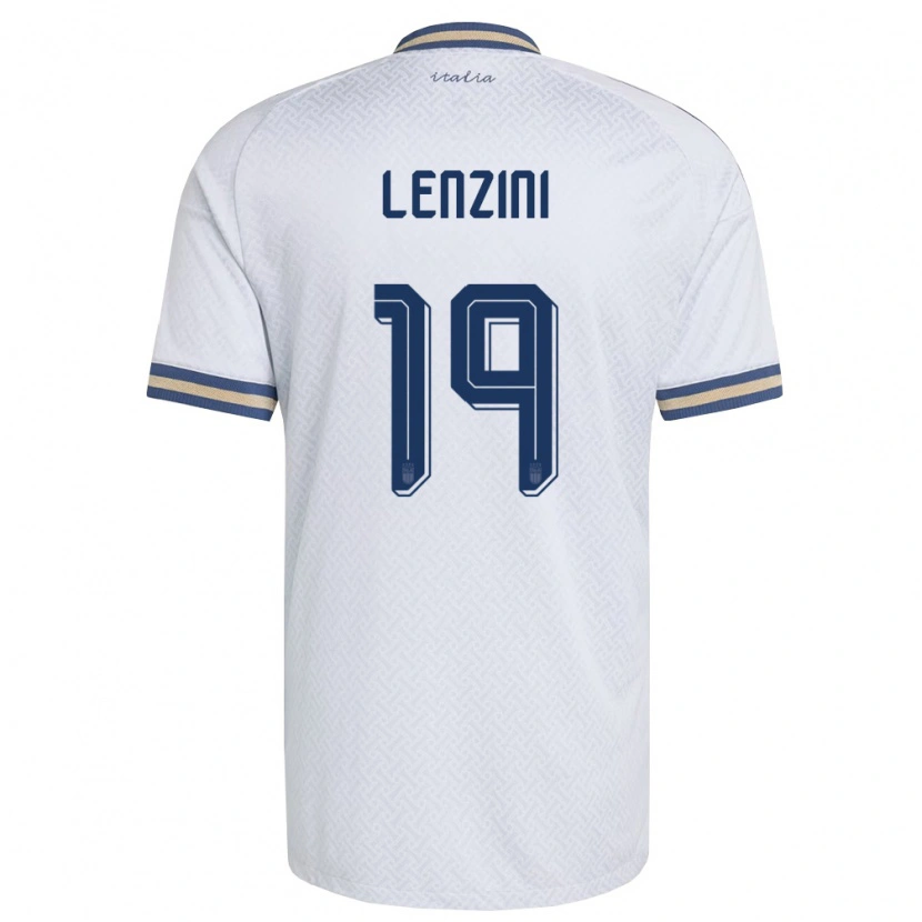 Danxen Kvinnor Italien Martina Lenzini #19 Off-White Marin Guld Bortatröja Matchtröjor 26-28 Tröjor T-Tröja