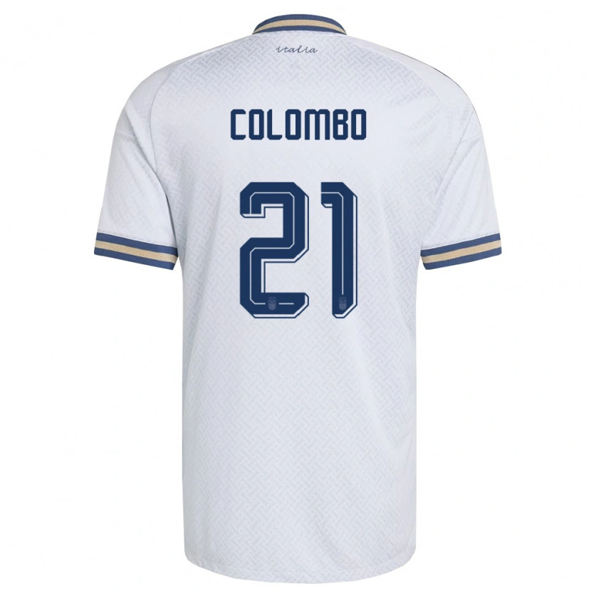 Danxen Kvinnor Italien Leonardo Colombo #21 Off-White Marin Guld Bortatröja Matchtröjor 26-28 Tröjor T-Tröja
