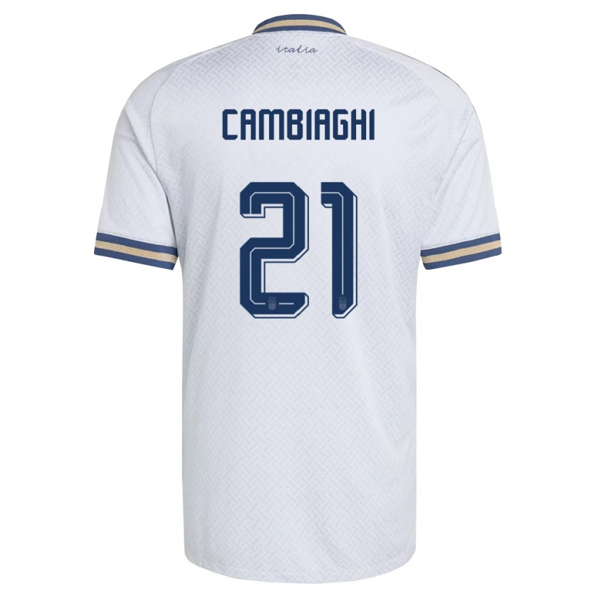 Danxen Kvinnor Italien Michela Cambiaghi #21 Off-White Marin Guld Bortatröja Matchtröjor 26-28 Tröjor T-Tröja