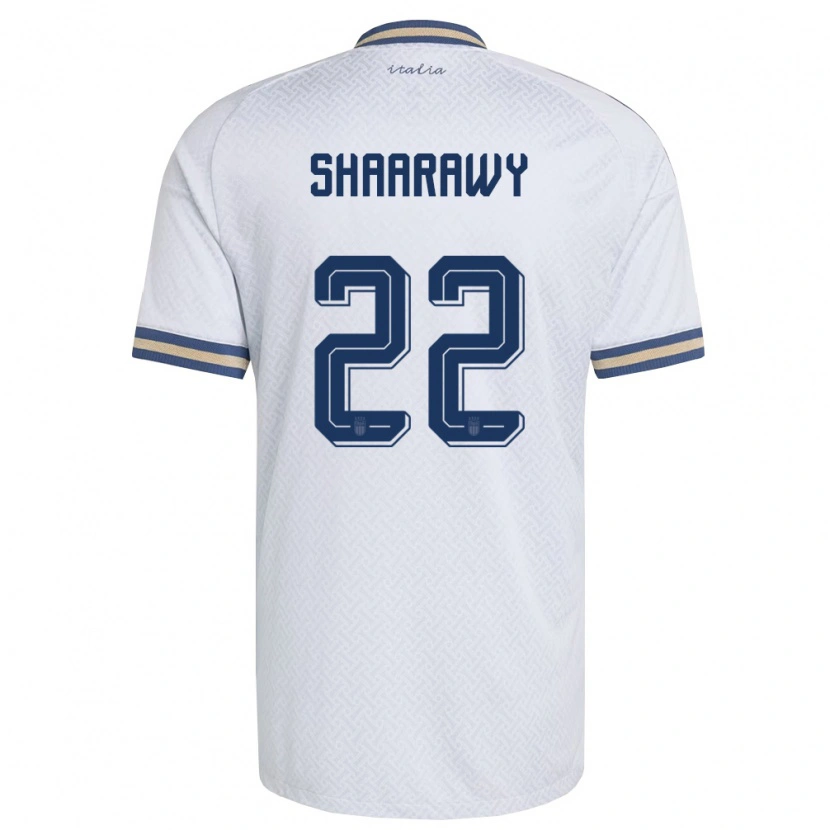 Danxen Kvinnor Italien Stephan El Shaarawy #22 Off-White Marin Guld Bortatröja Matchtröjor 26-28 Tröjor T-Tröja