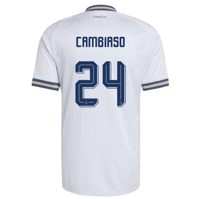 Danxen Kvinnor Italien Andrea Cambiaso #24 Off-White Marin Guld Bortatröja Matchtröjor 26-28 Tröjor T-Tröja