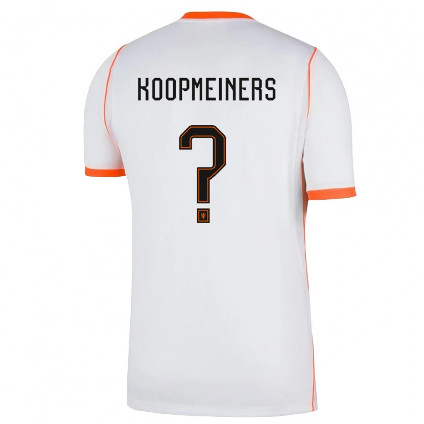 Danxen Kvinnor Nederländerna Teun Koopmeiners #0 Vit Orange Bortatröja Matchtröjor 26-28 Tröjor T-Tröja