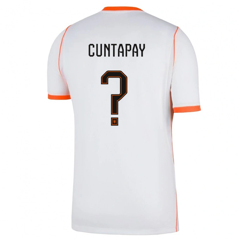 Danxen Kvinnor Nederländerna Sam Cuntapay #0 Vit Orange Bortatröja Matchtröjor 26-28 Tröjor T-Tröja