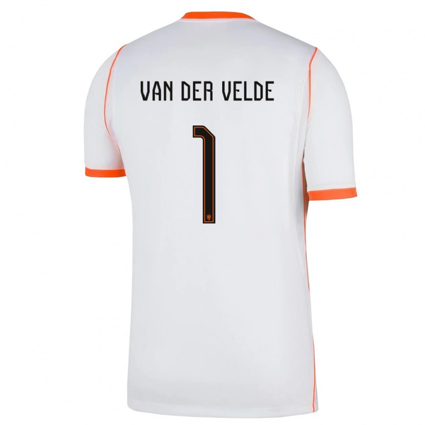 Danxen Kvinnor Nederländerna Valentijn Van Der Velde #1 Vit Orange Bortatröja Matchtröjor 26-28 Tröjor T-Tröja