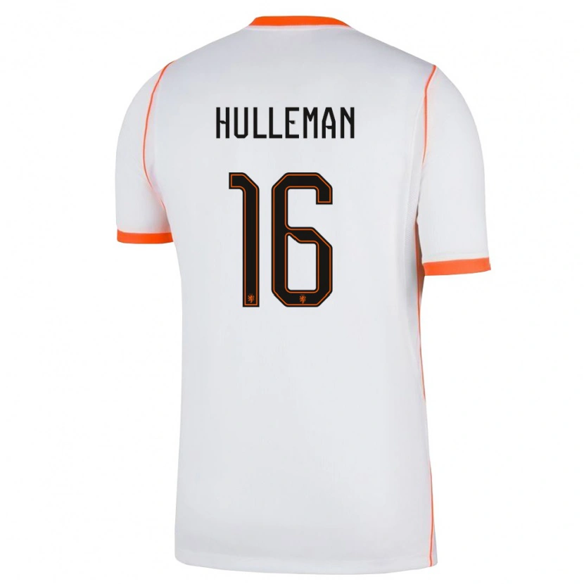 Danxen Kvinnor Nederländerna Daan Hulleman #16 Vit Orange Bortatröja Matchtröjor 26-28 Tröjor T-Tröja