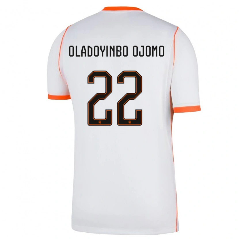 Danxen Kvinnor Nederländerna Jeremiah Oladoyinbo Ojomo #22 Vit Orange Bortatröja Matchtröjor 26-28 Tröjor T-Tröja