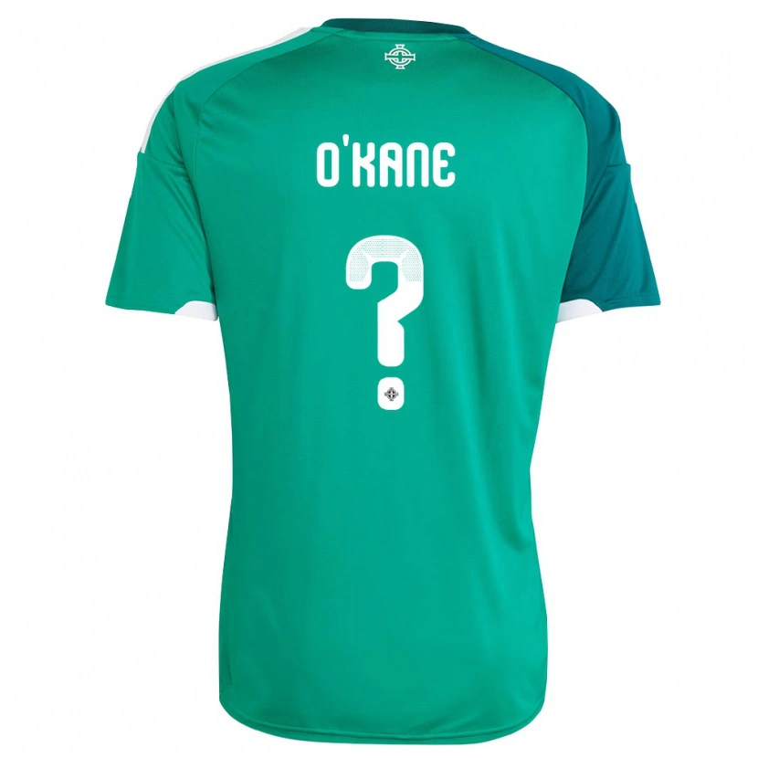 Danxen Barn Nordirland Padai O'kane #0 Grön Vit Hemmatröja Matchtröjor 26-28 Tröjor T-Tröja