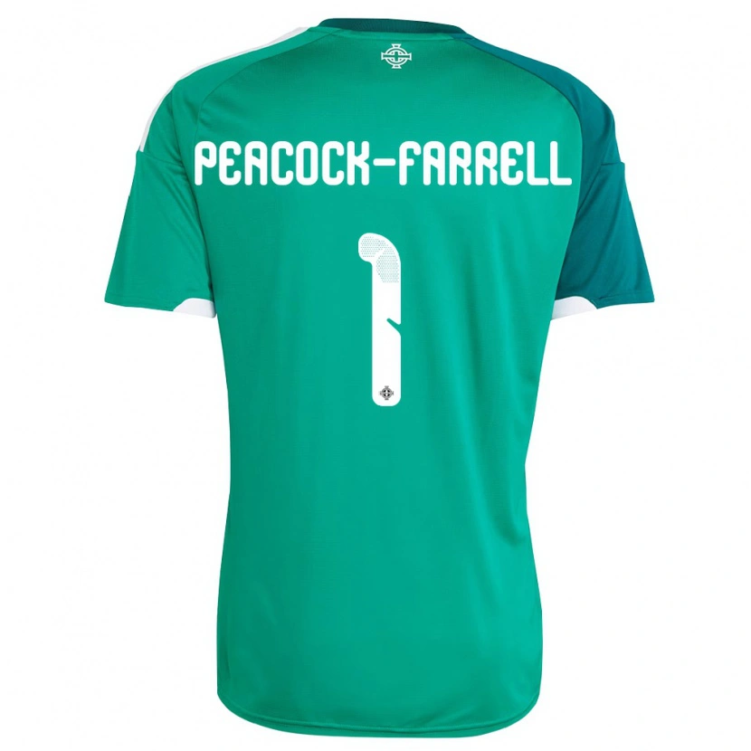 Danxen Barn Nordirland Bailey Peacock-Farrell #1 Grön Vit Hemmatröja Matchtröjor 26-28 Tröjor T-Tröja