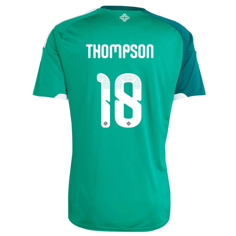 Danxen Barn Nordirland Kalum Thompson #18 Grön Vit Hemmatröja Matchtröjor 26-28 Tröjor T-Tröja