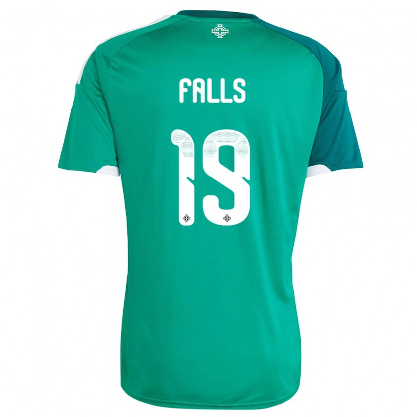Danxen Barn Nordirland Conor Falls #19 Grön Vit Hemmatröja Matchtröjor 26-28 Tröjor T-Tröja