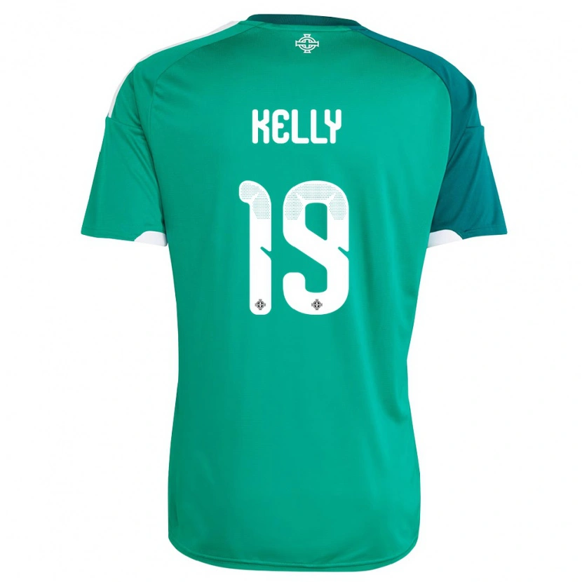 Danxen Barn Nordirland Oscar Kelly #19 Grön Vit Hemmatröja Matchtröjor 26-28 Tröjor T-Tröja