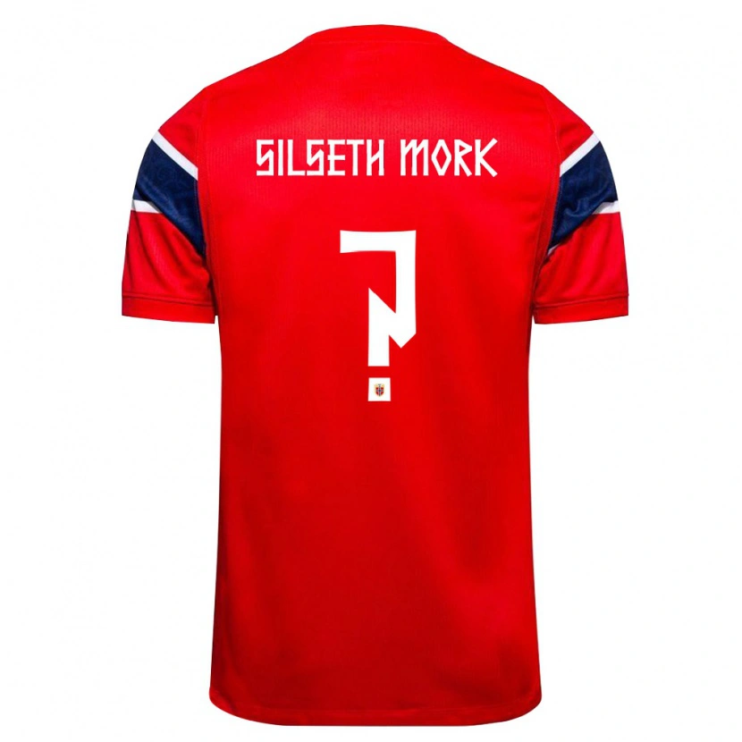 Danxen Barn Norge Mathias Silseth Mork #0 Röd Marin Vit Hemmatröja Matchtröjor 26-28 Tröjor T-Tröja