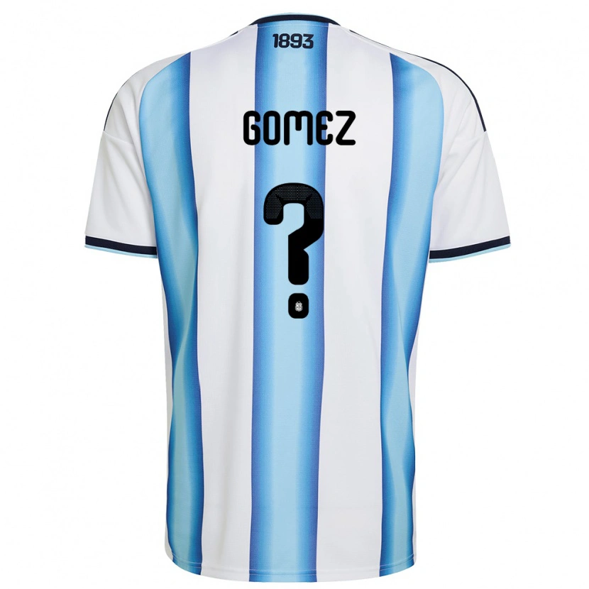 Danxen Barn Argentina Joaquin Gomez #0 Vit Himmelblå Marin Hemmatröja Matchtröjor 26-28 Tröjor T-Tröja