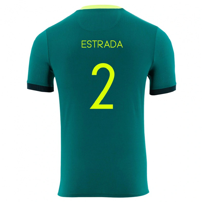 Danxen Barn Bolivia Kenyhiro Estrada #2 Grön Gul Svart Hemmatröja Matchtröjor 26-28 Tröjor T-Tröja