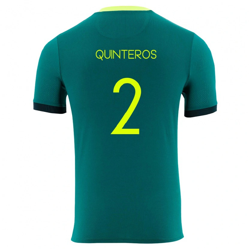 Danxen Barn Bolivia Jairo Quinteros #2 Grön Gul Svart Hemmatröja Matchtröjor 26-28 Tröjor T-Tröja