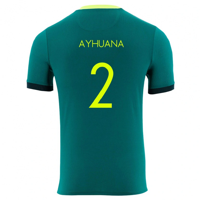 Danxen Barn Bolivia Anderson Ayhuana #2 Grön Gul Svart Hemmatröja Matchtröjor 26-28 Tröjor T-Tröja