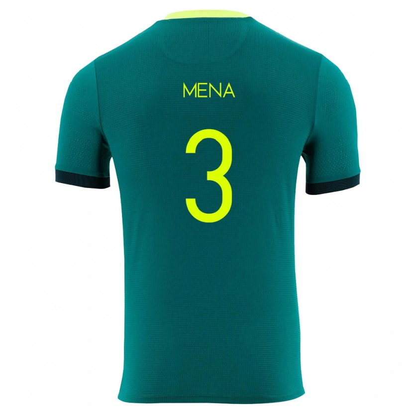 Danxen Barn Bolivia Fernando Mena #3 Grön Gul Svart Hemmatröja Matchtröjor 26-28 Tröjor T-Tröja