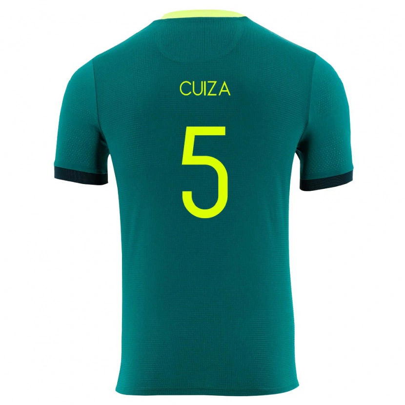 Danxen Barn Bolivia Santiago Cuiza #5 Grön Gul Svart Hemmatröja Matchtröjor 26-28 Tröjor T-Tröja