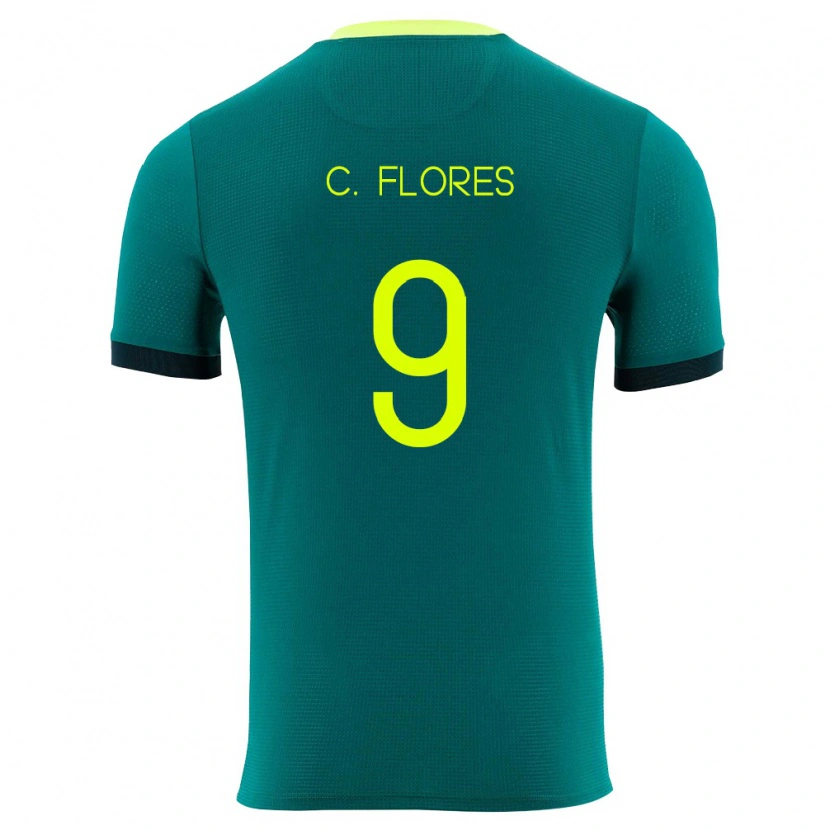 Danxen Barn Bolivia Cesar Flores #9 Grön Gul Svart Hemmatröja Matchtröjor 26-28 Tröjor T-Tröja