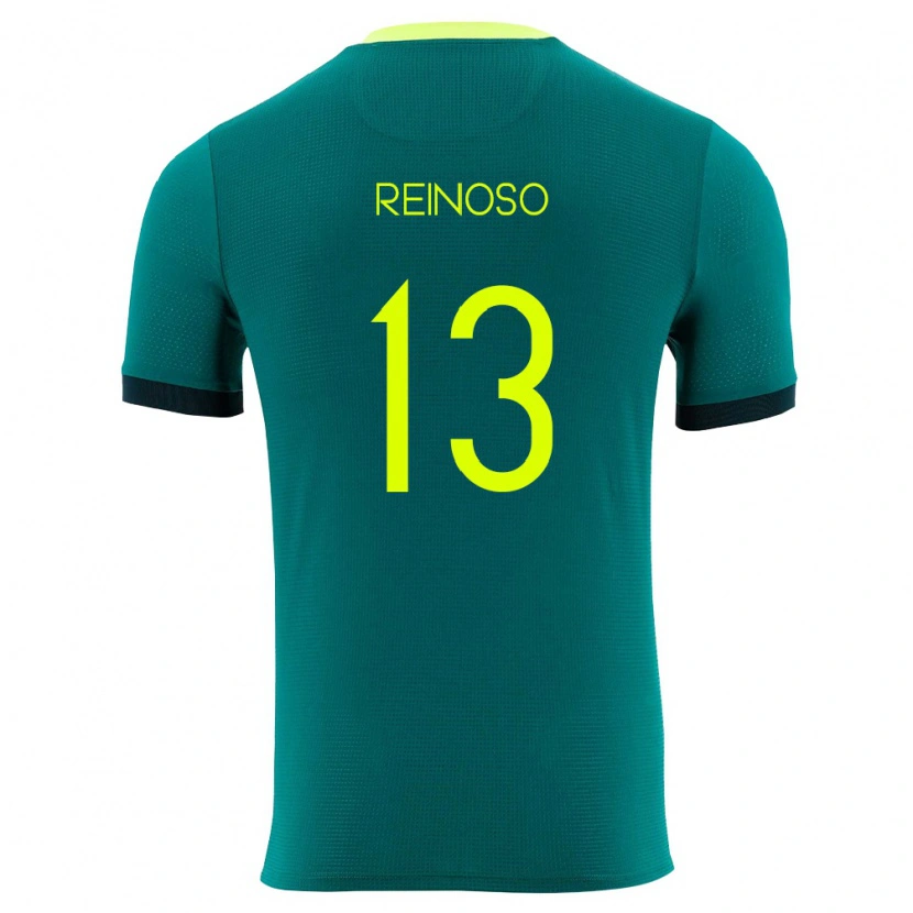 Danxen Barn Bolivia Jair Reinoso #13 Grön Gul Svart Hemmatröja Matchtröjor 26-28 Tröjor T-Tröja