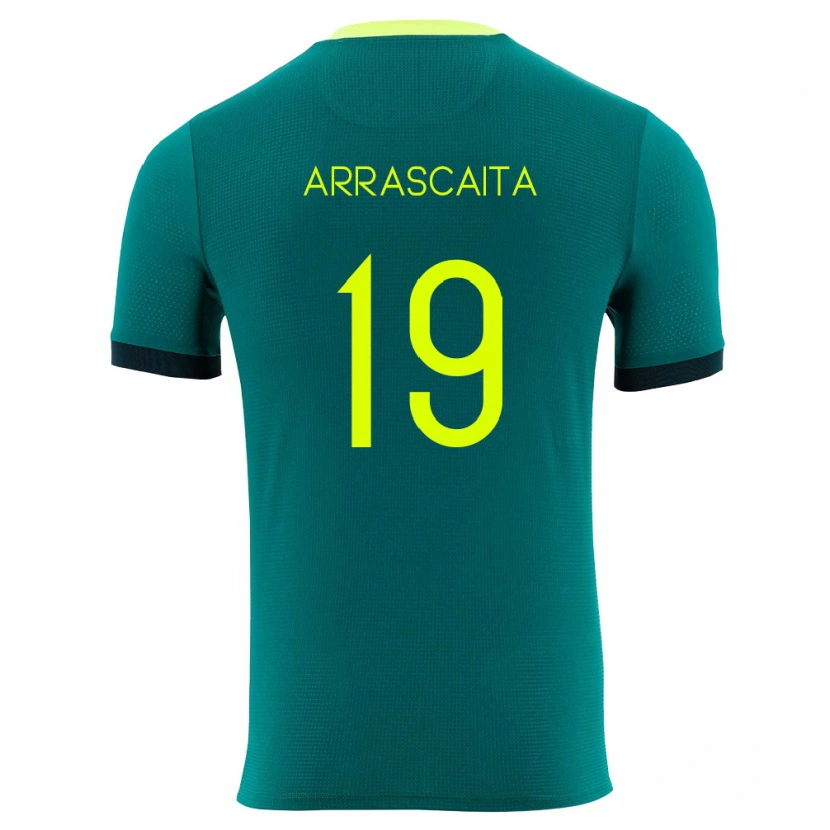 Danxen Barn Bolivia Jaime Arrascaita #19 Grön Gul Svart Hemmatröja Matchtröjor 26-28 Tröjor T-Tröja