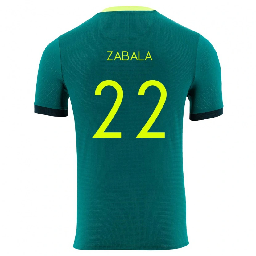 Danxen Barn Bolivia Leonardo Zabala #22 Grön Gul Svart Hemmatröja Matchtröjor 26-28 Tröjor T-Tröja