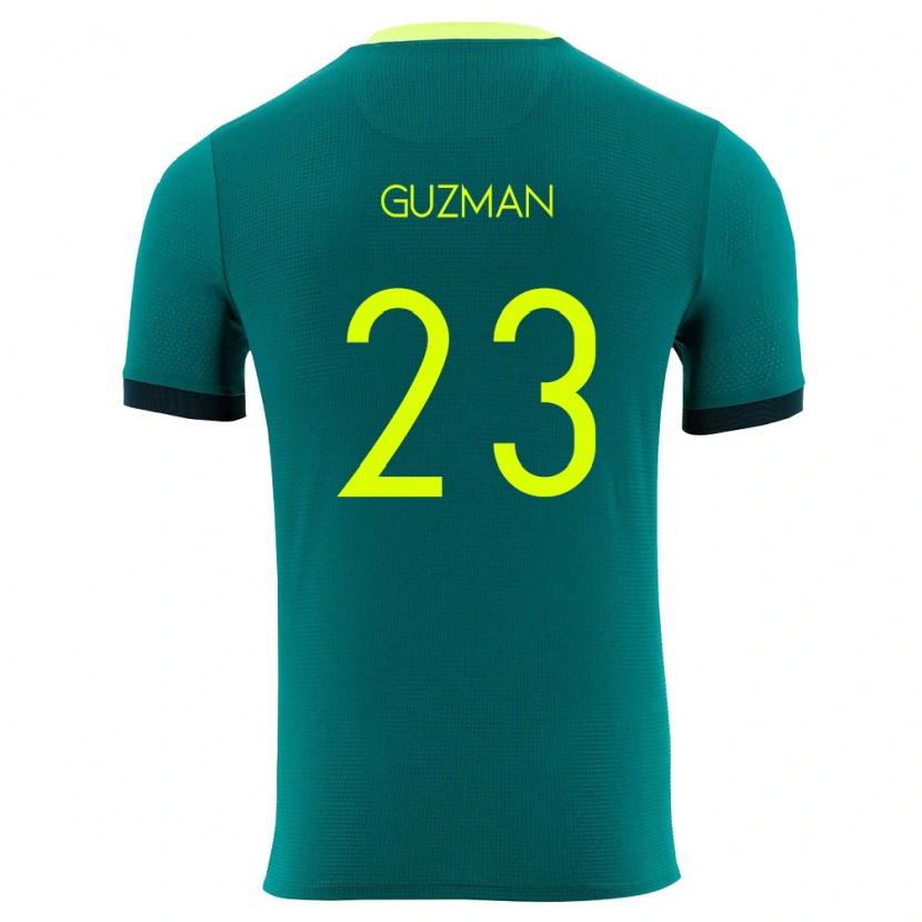 Danxen Barn Bolivia Leonardo Guzmán #23 Grön Gul Svart Hemmatröja Matchtröjor 26-28 Tröjor T-Tröja