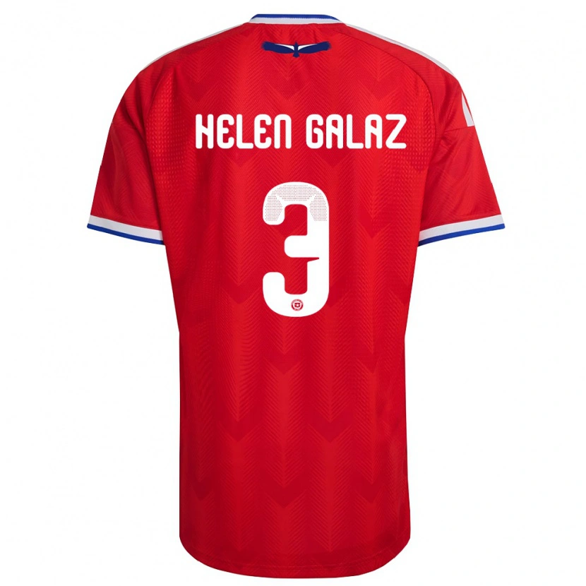 Danxen Barn Chile Su Helen Galaz #3 Röd Vit Blå Hemmatröja Matchtröjor 26-28 Tröjor T-Tröja