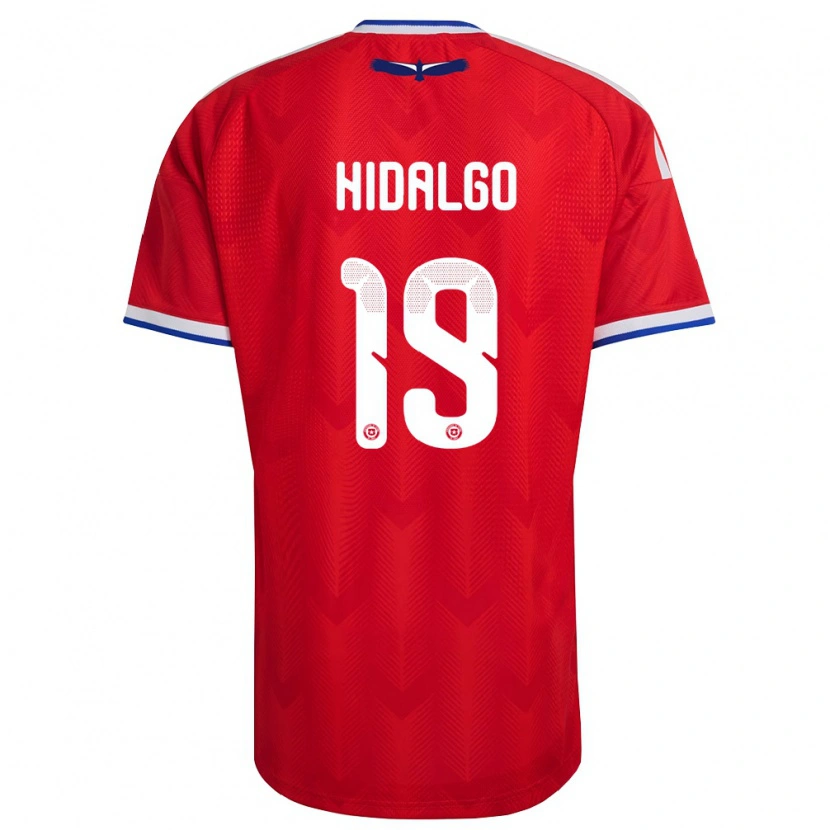 Danxen Barn Chile Vicente Hidalgo #19 Röd Vit Blå Hemmatröja Matchtröjor 26-28 Tröjor T-Tröja