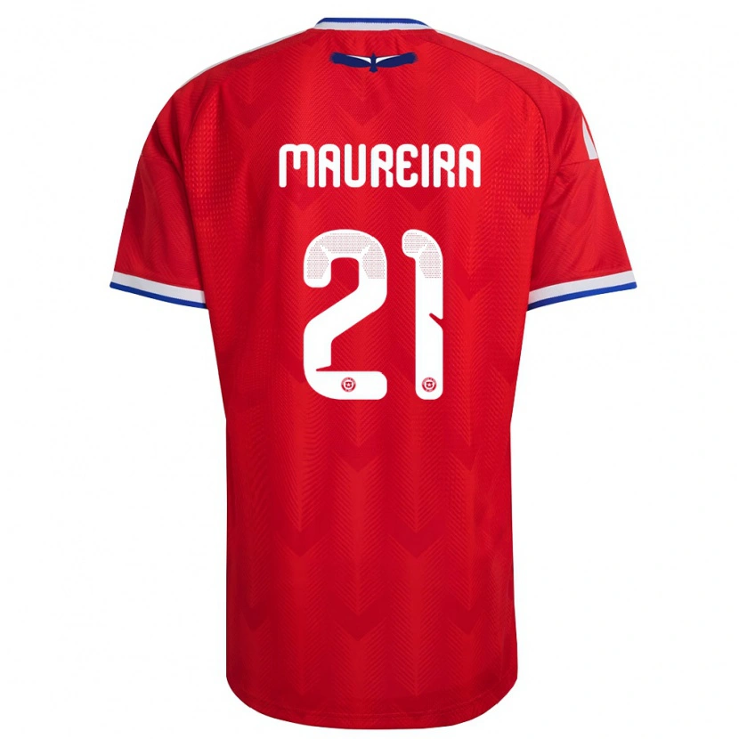 Danxen Barn Chile Gabriel Maureira #21 Röd Vit Blå Hemmatröja Matchtröjor 26-28 Tröjor T-Tröja