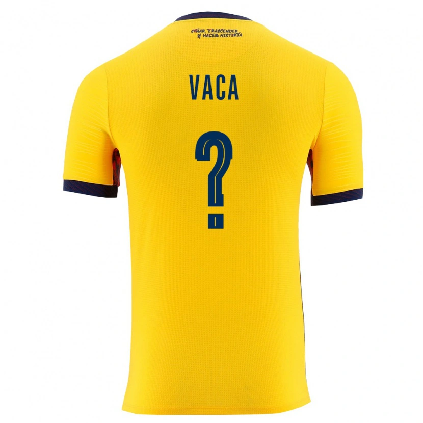 Danxen Barn Ecuador Mijaíl Vaca #0 Gul Marin Hemmatröja Matchtröjor 26-28 Tröjor T-Tröja