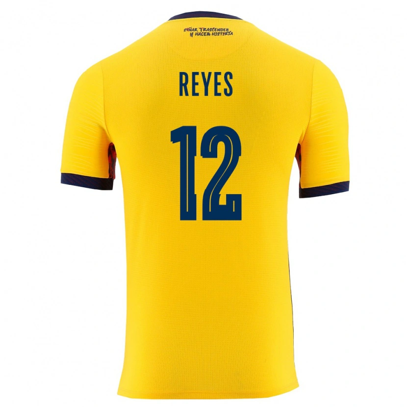 Danxen Barn Ecuador Jhafets Reyes #12 Gul Marin Hemmatröja Matchtröjor 26-28 Tröjor T-Tröja