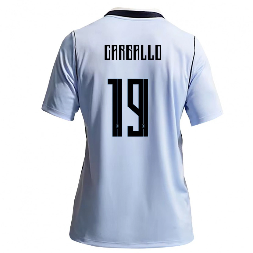 Danxen Barn Uruguay Wendy Carballo #19 Himmelblå Vit Hemmatröja Matchtröjor 26-28 Tröjor T-Tröja