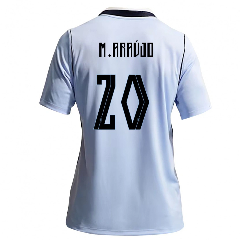 Danxen Barn Uruguay Maxi Araújo #20 Himmelblå Vit Hemmatröja Matchtröjor 26-28 Tröjor T-Tröja