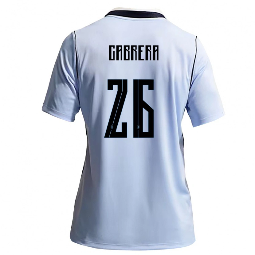 Danxen Barn Uruguay Leandro Cabrera #26 Himmelblå Vit Hemmatröja Matchtröjor 26-28 Tröjor T-Tröja