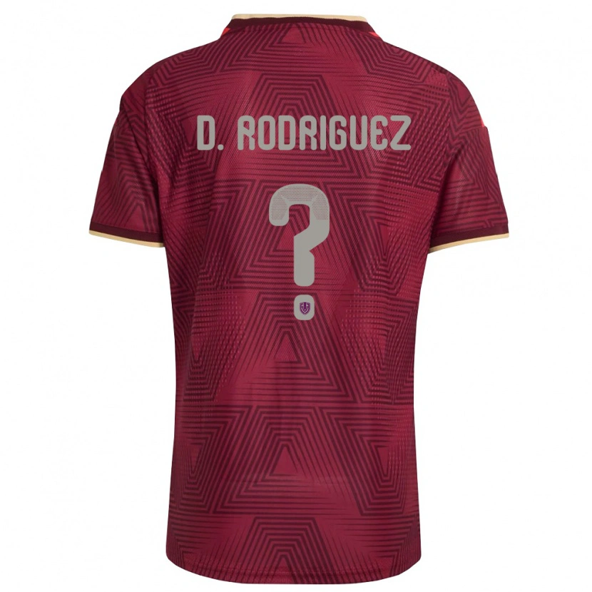 Danxen Barn Venezuela David Rodriguez Blanco #0 Burgund Guld Gul Hemmatröja Matchtröjor 26-28 Tröjor T-Tröja