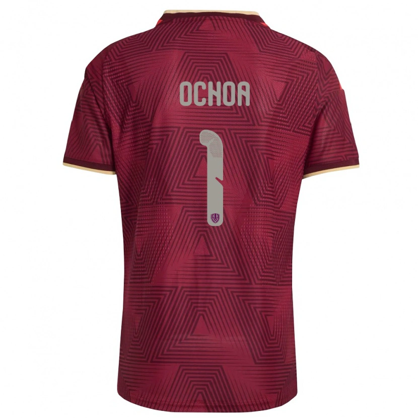 Danxen Barn Venezuela Diego Ochoa #1 Burgund Guld Gul Hemmatröja Matchtröjor 26-28 Tröjor T-Tröja