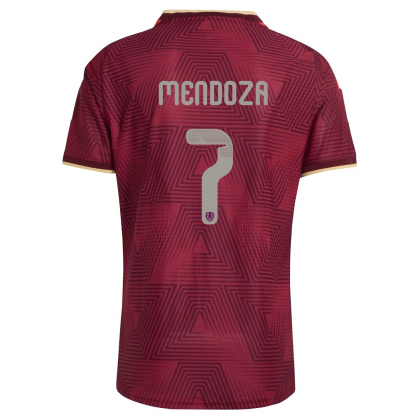 Danxen Barn Venezuela Gleiker Mendoza #7 Burgund Guld Gul Hemmatröja Matchtröjor 26-28 Tröjor T-Tröja