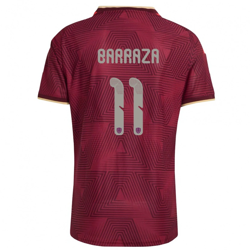 Danxen Barn Venezuela Jorge Barraza #11 Burgund Guld Gul Hemmatröja Matchtröjor 26-28 Tröjor T-Tröja