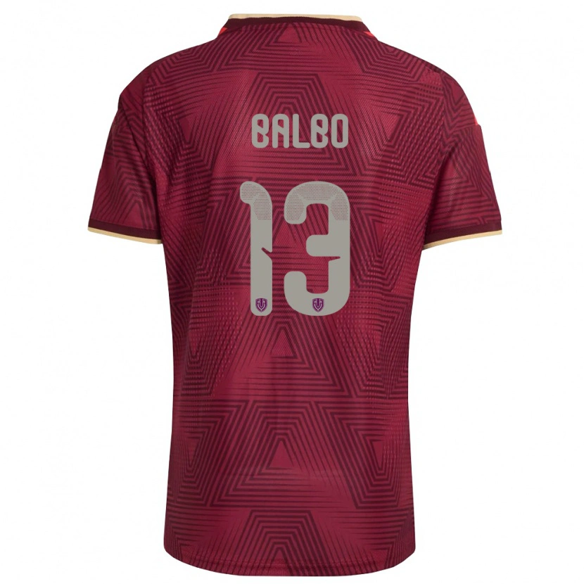 Danxen Barn Venezuela Luis Balbo #13 Burgund Guld Gul Hemmatröja Matchtröjor 26-28 Tröjor T-Tröja